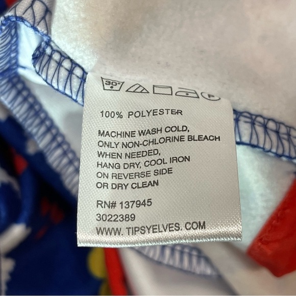 Tipsy Elves Ritz 1/4 Snap Sweater Fleece Pullover Mens Size Large Blue NWT - Picture 14 of 14